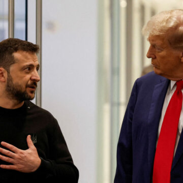 Republican presidential nominee and former U.S. President Donald Trump and Ukraine's President Volodymyr Zelenskiy meet in New York Зеленський і Трамп провели другу розмову за два дні