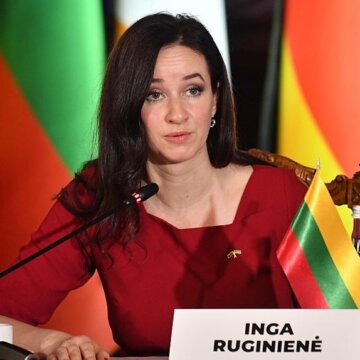 Інґа Руґінене під час Міністерського саміту з питань соціальної політики у Львові, Україна, 22 травня 2025 року. Getty Images/Mykola Tys/Global Images Ukraine Литва готує позов проти Білорусі до Міжнародного суду ООН