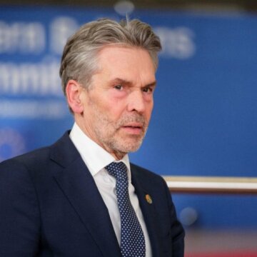 Нідерландський прем'єр-міністр Дік Схооф у штаб-квартирі Ради ЄС, Брюссель, Бельгія, 18 грудня 2024 року. Getty Images/Thierry Monasse Зеленський і Схооф обговорили тиск на РФ та енергопідтримку України