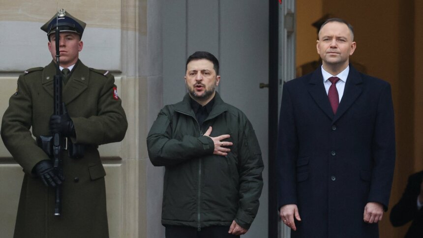 Зеленський у Варшаві: перша офіційна зустріч з президентом Польщі